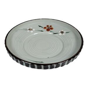 Vintage 7" Sushi Bowl Floral Moriage Footed Hand Painted Occupied JAPAN Flowers